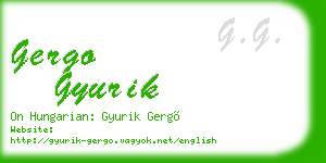 gergo gyurik business card